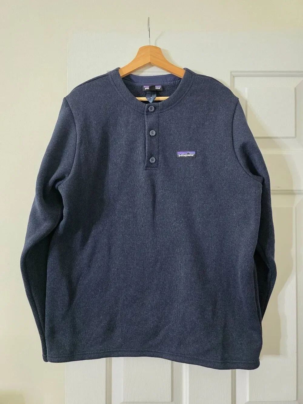 MenβsβPatagonia Better Sweater Pullover Fleece Henley Navy Size Large